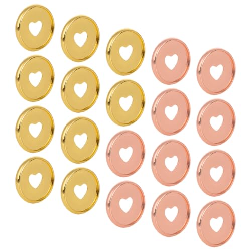 Gadpiparty 20 Stück Herzförmige Bindescheiben für Notizbücher Gold und Roségold für Kreative Projekte Scrapbooking und Planer Vielseitig Einsetzbar für Schule und Büro von Gadpiparty