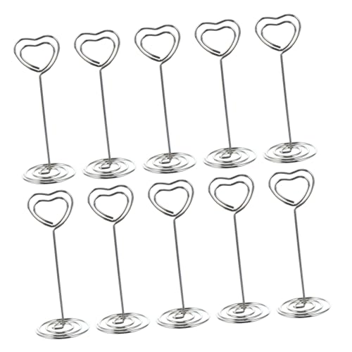 Gadpiparty 20 Stück Herzförmige Metall Notizklammern Memohalter Tischkartenhalter für Hochzeit Party Desktop Dekoration Geeignet für Fotos Visitenkarten Memoanzeigen von Gadpiparty