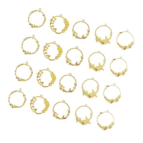 Gadpiparty 20 Stück Hohles Design mit Muscheln und Sternen Leere Rahmen für Epoxidharz Bastelarbeiten Schmuckzubehör für Diy von Gadpiparty