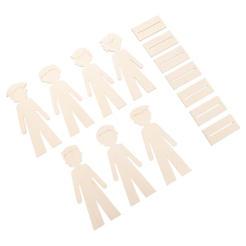 Gadpiparty 20 Stück Holz Figuren Unbehandelt DIY Bastelmaterial für Dekorationen für Hochzeiten Partys und Heimwerkerprojekte Blanko Holzklötze zum Bemalen und Gestalten von Gadpiparty