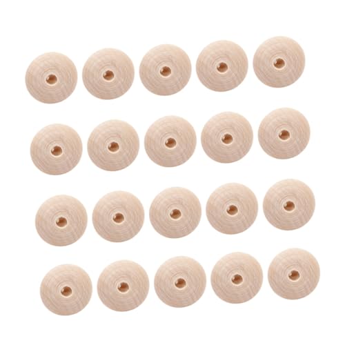 Gadpiparty 20 Stück Holzperlen für Diy Schmuckherstellung Natürliche Holzperlen für Armbänder und Ohrringe Leicht und Tragbar Unbeschichtet für Bastelprojekte von Gadpiparty