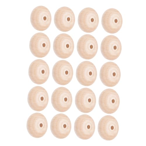 Gadpiparty 20 Stück Holzperlen für Schmuckherstellung und Bastelarbeiten Natürliche Abakusperlen Leicht und Wiederverwendbar für Diy Projekte Vintage Dekoration und Kreative Accessoires von Gadpiparty