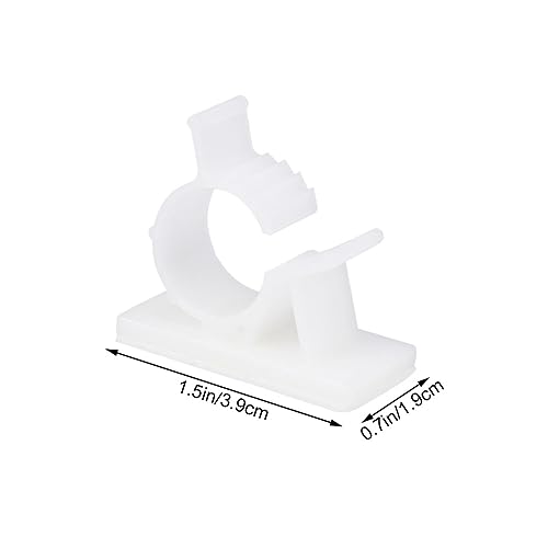 Gadpiparty 20 Stück Kabelclips Selbstklebende Kabelhalter für Effektives Kabelmanagement Anpassbare Klemmen für und Büroanwendungen Geeignet für Netzkabel Tv Kabel USB Kabel Weiß von Gadpiparty