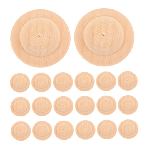 Gadpiparty 20 Stück Marionettenhut Puppenhut Aus Holz Hutverzierungen Für Puppen Aus Holz Unbemalte Peg-puppenmütze Unvollendete Peg-puppenmütze Holzhut Diy Holzpflock-puppenhut Hölzern Khaki von Gadpiparty