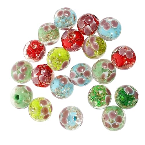 Gadpiparty 20 Stück Nachtleuchtende Glasperlen für Diy Schmuckherstellung Blumenperlen für Armbänder Handgefertigte Bastelperlen und Handarbeiten Gadpiparty 20 Stück Nachtleuchtende Glasperlen für Diy Schmuckherstellung Blumenperlen für Armbänder Handgefertigte Bastelperlen und Handarbeiten von Gadpiparty