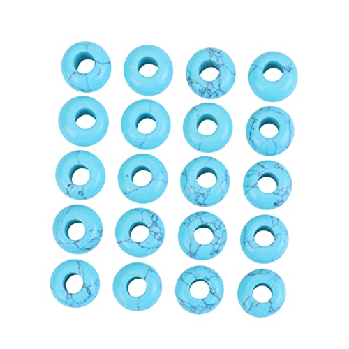 Gadpiparty 20 Stück Natürliche Achatperlen Große Lochperlen für DIY Schmuck Schmuckzubehör für Armbänder und Synthetisches Blau Türkis Gadpiparty 20 Stück Natürliche Achatperlen Große Lochperlen für DIY Schmuck Schmuckzubehör für Armbänder und Synthetisches Blau Türkis von Gadpiparty