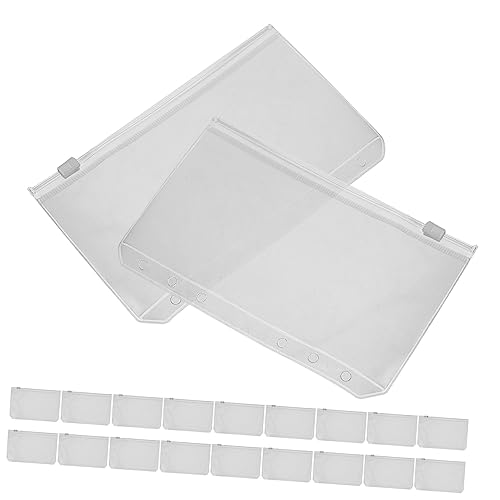 Gadpiparty 20 Stück Reißverschlusstasche Bindetasche Mit Reißverschluss Aufbewahrungsbeutel Für Lose Blätter Ordner Mit Reißverschluss Reisen Wiederverschließbar Groß Weiß Pvc Gadpiparty 20 Stück Reißverschlusstasche Bindetasche Mit Reißverschluss Aufbewahrungsbeutel Für Lose Blätter Ordner Mit Reißverschluss Reisen Wiederverschließbar Groß Weiß Pvc von Gadpiparty