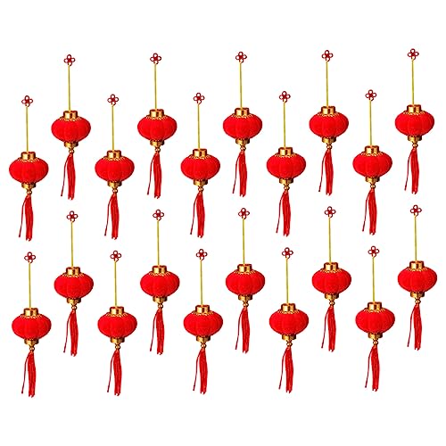 Gadpiparty 20 Stück Rote Chinesische Laternen Dekoration für Neujahr und Frühlingsfest Flockenlaternen für und Außen Festliche Ornamente für Partys und Feiern von Gadpiparty