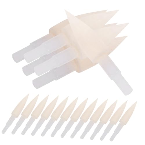 Gadpiparty 20 Stück Schwammstiftspitze Marker -Stift -Tipps Schwammpinselköpfe Ersatz Schreiben Ersatzspitzen für Kalligrafiestifte Kalligraphie Malen Sie Stiftnibs Lackmarker Federkiel Weiß von Gadpiparty