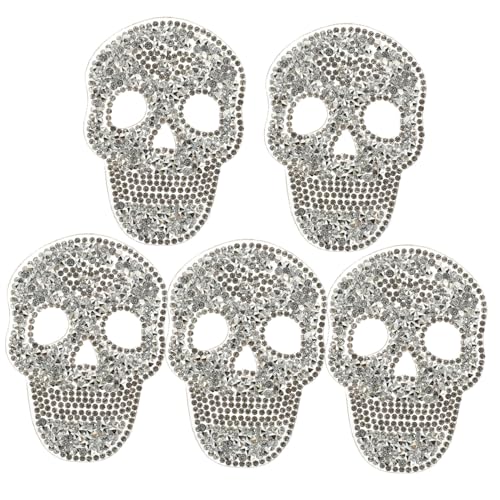 Gadpiparty 20 Stück Silberne Totenkopf Strass Bügelflicken Patches zum Aufbügeln und Nähen Multifunktionale Rückseiten Aufnäher für Kleidung Schuhe Rucksäcke DIY Textil Dekoration Gadpiparty 20 Stück Silberne Totenkopf Strass Bügelflicken Patches zum Aufbügeln und Nähen Multifunktionale Rückseiten Aufnäher für Kleidung Schuhe Rucksäcke DIY Textil Dekoration von Gadpiparty
