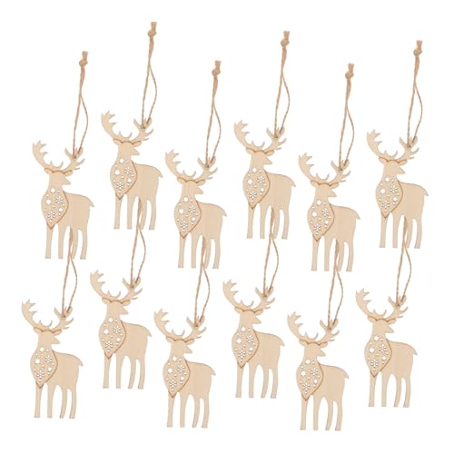 Gadpiparty 20 Stück Teiliges DIY Holzornament Elchförmige Unlackierte Weihnachtsanhänger Glatte Oberfläche zum Bemalen Bastelfreundlich für Baumdekoration und Kreative Geschenkgestaltung Gadpiparty 20 Stück Teiliges DIY Holzornament Elchförmige Unlackierte Weihnachtsanhänger Glatte Oberfläche zum Bemalen Bastelfreundlich für Baumdekoration und Kreative Geschenkgestaltung von Gadpiparty