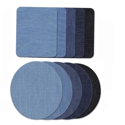 Gadpiparty 20 Stück Teiliges Denim Patches zum Aufbügeln Jeansflicken in Farben Oval Rechteckig Vielseitig für Kleidung Rucksäcke Reparatur Dekoration von Gadpiparty
