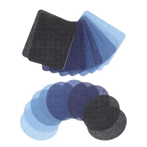 Gadpiparty 20 Stück Teiliges Denim Reparatur Flicken Selbstklebende Bestickte Aufnäher in Ovalform für Ellenbogen und Knie Robustes Denim Material zum Bügeln und Nähen für Jeans Jacken und Gadpiparty 20 Stück Teiliges Denim Reparatur Flicken Selbstklebende Bestickte Aufnäher in Ovalform für Ellenbogen und Knie Robustes Denim Material zum Bügeln und Nähen für Jeans Jacken und von Gadpiparty