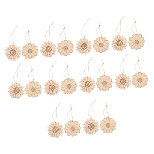 Gadpiparty 20 Stück Teiliges Holzblumen Anhänger Sonnenblumen für DIY Bastelarbeiten Naturbelassene Holzscheiben für Kreative Projekte für Erwachsene Gadpiparty 20 Stück Teiliges Holzblumen Anhänger Sonnenblumen für DIY Bastelarbeiten Naturbelassene Holzscheiben für Kreative Projekte für Erwachsene von Gadpiparty