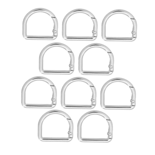 Gadpiparty 20 Stück Teiliges Kleine Metall D Ring Karabiner mit Federclip Vielseitig für Schlüsselanhänger Taschenriemen Geldbörsenketten Haustierhalsbänder und Rucksackzubehör Silberfarben von Gadpiparty