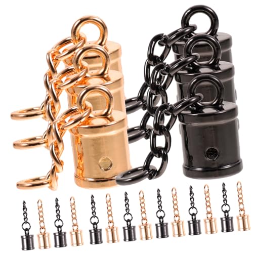 Gadpiparty 20 Stück Teiliges Langlebige Metall Tassel Endkappen mit Schrauben Robuste Kordelstopper zum Schmuckherstellen Vielseitige Quastenabschlüsse für Armbänder Halsketten Taschen und von Gadpiparty