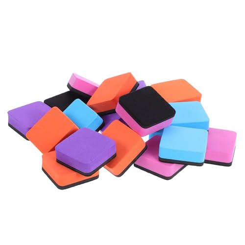 Gadpiparty 20 Stück Teiliges Magnetisches Whiteboard-eraser Quadratisch EVA Filz Wiederverwendbare Tafelreiniger für Schule Büro Vielseitig Praktische Magnetische Aufbewahrung Farbig von Gadpiparty