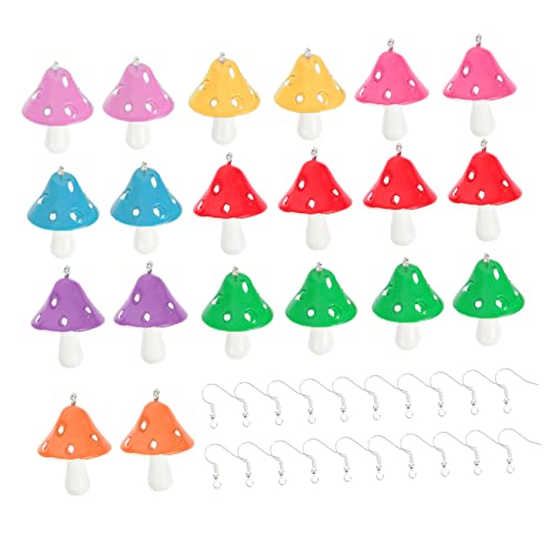 Gadpiparty 20 Stück Teiliges Ohrring Haken Set mit Bunten Pilz Anhängern für Diy Schmuckherstellung für Kreative Bastelprojekte und zu Feiertagen Gadpiparty 20 Stück Teiliges Ohrring Haken Set mit Bunten Pilz Anhängern für Diy Schmuckherstellung für Kreative Bastelprojekte und zu Feiertagen von Gadpiparty