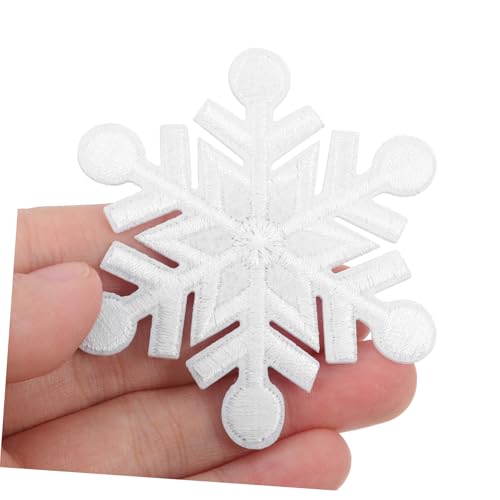 Gadpiparty 20 Stück Teiliges Schneeflocken Patch Sticker Selbstklebend Aufnähen Bestickte Lochreparatur Aufnäher für Kleidung Taschen Schuhe Vielseitige Winter Weihnachtsdekoration von Gadpiparty