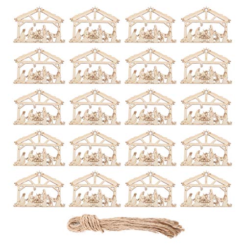 Gadpiparty 20 Stück Teiliges Set Holz Dekohänger Hausform Vielseitige Christbaumschmuck Nativity Szene Wiederverwendbare Langlebige Weihnachtsbaum Anhänger Festliche Religiöse Dekoration für Gadpiparty 20 Stück Teiliges Set Holz Dekohänger Hausform Vielseitige Christbaumschmuck Nativity Szene Wiederverwendbare Langlebige Weihnachtsbaum Anhänger Festliche Religiöse Dekoration für von Gadpiparty
