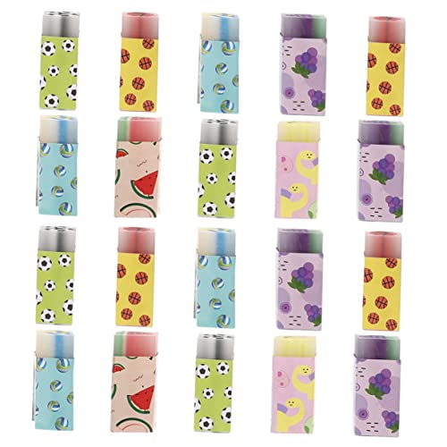Gadpiparty 20 Stück Teiliges Tragbare Radiergummis Multifunktionale Mini Radierer für Skizzen Bunte Designs für Kinderbedarf für Schule und Büro von Gadpiparty
