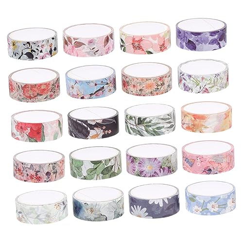 Gadpiparty 20 Stück Vintage Washi Tape Floral Muster Scrapbooking Klebeband für Diy Bastelprojekte Tagebuchgestaltung und Verpackung Sicher und Leicht Ablösbar von Gadpiparty