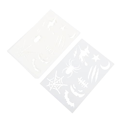 Gadpiparty 20 Stück Wiederverwendbare Halloween Gesichtsmalvorlagen Temporäre Tattoos Schablonen für Diy Malvorlagen für Kreative Bastelprojekte Zufällige Farbe von Gadpiparty
