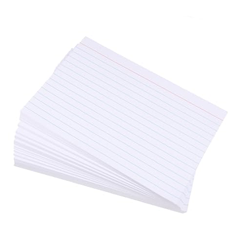 Gadpiparty 200 Blatt Karteikarte lernkarten schreibutensilien Studienkarten Karten für Studium schwarze Karteikarten linierte Karteikarten Papier Weiß von Gadpiparty