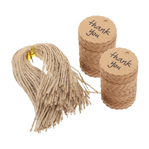 Gadpiparty 200 Sätze Kraftpapier Geschenkanhänger Rund mit Vorgestanztem und Juteschnur Kreative Diy Anhänger Etiketten für Hochzeit Geschenkverpackung Bastelprojekte Vielseitig Einsetzbar von Gadpiparty