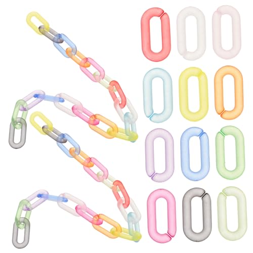 Gadpiparty 200 Stück Acryl Verbindungsringe Bunt Oval Quick Connect Öffnungsringe Für DIY Schmuck Geldbörsen Schlüsselanhänger Zubehör von Gadpiparty
