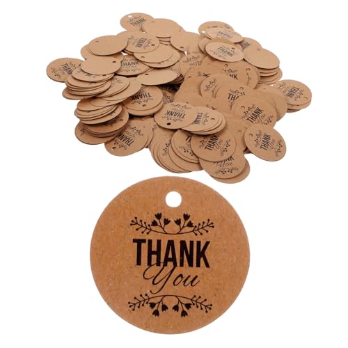 Gadpiparty 200 Stück Basteln Sie Geschenkanhänger Papier Büfett Du Danke Stempel Danke Tags preisschild geschenkkarte hängende etiketten für hochzeitshandwerk gedruckte Etiketten Hanfseil von Gadpiparty