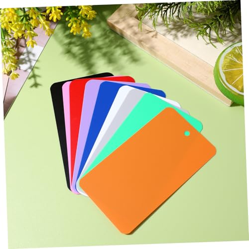 Gadpiparty 200 Stück Blanko Hängeetiketten Bunte Transparente PVC Anhänger mit Vorgestanztem Vielseitig Beschreibbar für Partydeko Geschenkanhänger Preis Kleidungsetiketten von Gadpiparty
