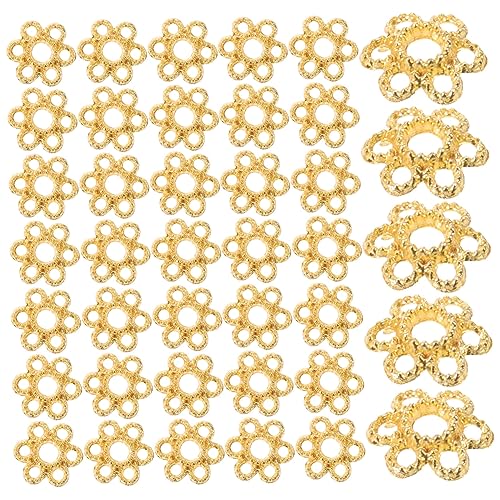 Gadpiparty 200 Stück Blumenförmige Perlenkappen Legierung für DIY Schmuckherstellung Goldene Zubehörteile für Armbänder Ohrringe und für Bastelprojekte Gadpiparty 200 Stück Blumenförmige Perlenkappen Legierung für DIY Schmuckherstellung Goldene Zubehörteile für Armbänder Ohrringe und für Bastelprojekte von Gadpiparty