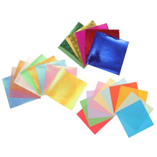 Gadpiparty 200 Stück Geprägter Papierset Sammelalbum für Farbe Bastelbedarf aus Papier Handwerkspapier gemustertes Origami-Papier Bastelpapier herstellen gemustertes Bastelpapier Klapppapier von Gadpiparty