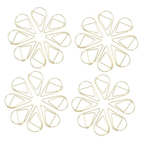 Gadpiparty 200 Stück Goldene Büroklammern Kleine Metall Teardrop Clips als Lesezeichen und Memo Halter Kreative Papierklammern für Büro Schule Zuhause Vielseitig für Fotos und Dokumente von Gadpiparty