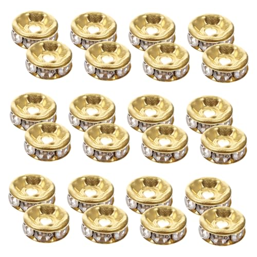 Gadpiparty 200 Stück Große Strass Abstandshalter Perlen Goldfarben Leichte Rondelle Perlen für DIY Armbänder Halsketten Ohrringe und Kreative Schmuckherstellung Gadpiparty 200 Stück Große Strass Abstandshalter Perlen Goldfarben Leichte Rondelle Perlen für DIY Armbänder Halsketten Ohrringe und Kreative Schmuckherstellung von Gadpiparty