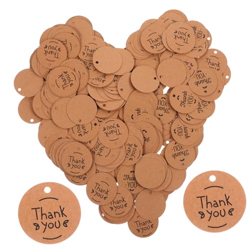 Gadpiparty 200 Stück Hängende Etiketten Für Hochzeitshandwerk Stichworte Du Gruß Vielen Dank Für Die Kommenden Aufkleber Name Kreis Geburtstag Schild Papier Weihnachten Runden Mini Hanfseil von Gadpiparty