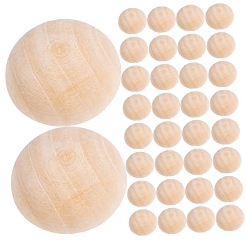 Gadpiparty 200 Stück Halbe Holzperlen Unlackierte Natürliche Holzperlen für Diy Armbänder und Bastelarbeiten für Kinderhandwerk und Dekoration von Gadpiparty