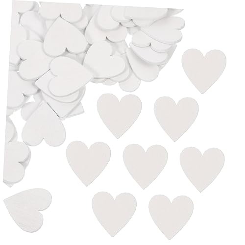Gadpiparty 200 Stück Herzförmige Holzscheiben Weiß Blanko Holzstücke Zum Basteln Hochzeit Dekoration DIY Holzanhänger Für Beschriften Und Handwerk von Gadpiparty