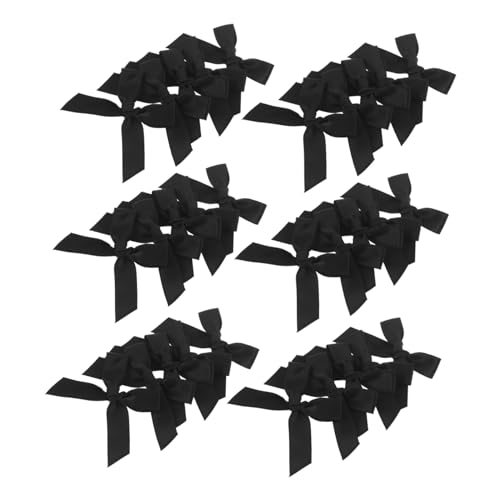 Gadpiparty 200 Stück Kleine Schwarze Satin Schleifen für DIY Handwerk Geschenkverpackung Vielseitige Dekoration für Hochzeiten Geburtstage Kuchenverzierung und Bastelprojekte von Gadpiparty