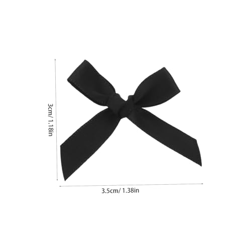 Gadpiparty 200 Stück Mini Satinband Schleifen Schwarz Kleine Satinschleifen für Diy Bastelprojekte Hochzeit Geburtstagsdeko Geschenkverpackung Partydekoration Filigrane Vielseitig Einsetzbar von Gadpiparty