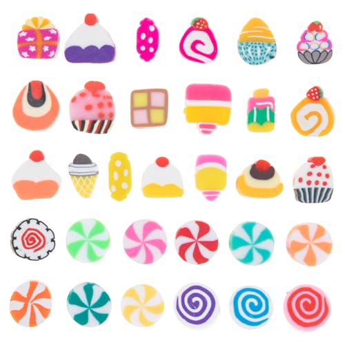 Gadpiparty 200 Stück Polymer Clay Perlen im Frucht Thema Handgemachte Charms für Schmuckherstellung für Armbänder DIY Projekte und Kreative von Gadpiparty