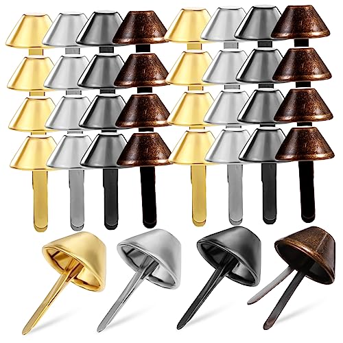 Gadpiparty 200 Stück Taschenfüße Cone Nieten für Handtaschen Diy Lederhandwerk Glänzende Metallfüße für Taschen Installieren für Gürtel Schuhe und Mehr von Gadpiparty
