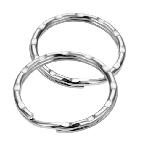 Gadpiparty 200 Stück Teiliges Metall Schlüsselring Flache Split Circle Key Ringe Rostfrei Langlebig DIY Schlüsselanhänger Zubehör zum Basteln für Ersatzschlüsselringe von Gadpiparty