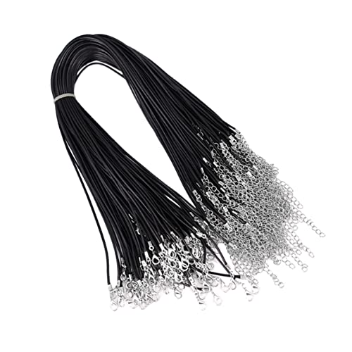 Gadpiparty 200 Stück Wachsschnur Halskettenanhänger mit Verstellbarem Lederseil für Diy Schmuck Wasserdichtes Wachsseil für Kreative Anhänger und Ketten zum Selbermachen von Gadpiparty