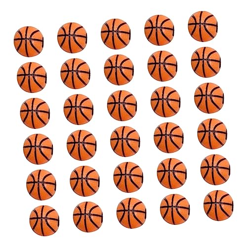 Gadpiparty 200Stücke Acrylperlen für DIY Armbänder Basketball Perlenzubehör Runde Form Einfaches Basteln für Erwachsene für Schmuckherstellung und Projekte von Gadpiparty