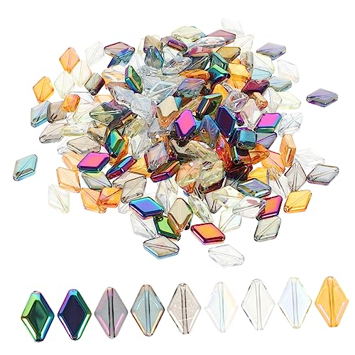 Gadpiparty 200Stücke Schillernde Diamantförmige Glasperlen im Handgefertigte DIY Armband und Halskettenzubehör Bastelprojekte Glattem und Sicherem von Gadpiparty