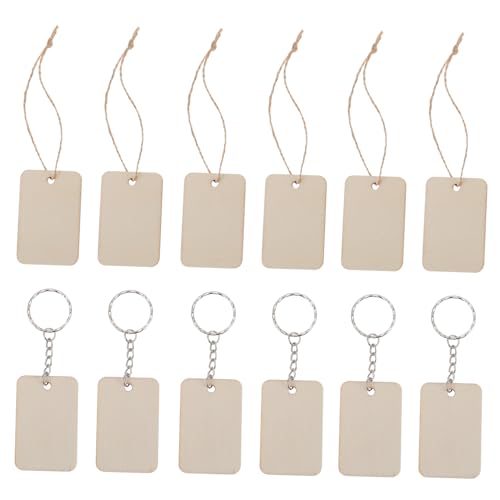 Gadpiparty 201 Stück Holzanhänger Zum Aufhängen Blanker Schlüsselanhänger Anhänger Holzanhänger Schlüsselanhänger Unvollendeter Schlüsselanhänger Taschenornamente Blanker von Gadpiparty