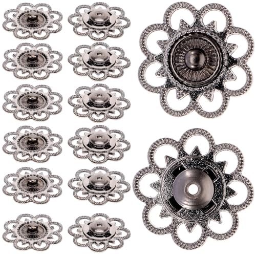 Gadpiparty 20Paare Nähknöpfe Blumenform Hochwertige Resistente Snap Knöpfe für DIY Kostüme und Handarbeiten Gunmetal für Kreative Nähprojekte Gadpiparty 20Paare Nähknöpfe Blumenform Hochwertige Resistente Snap Knöpfe für DIY Kostüme und Handarbeiten Gunmetal für Kreative Nähprojekte von Gadpiparty