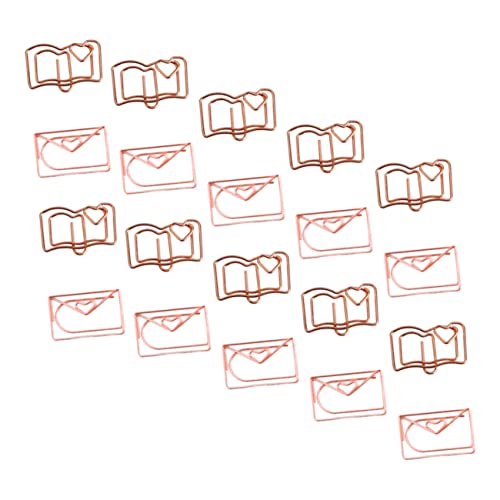 Gadpiparty 20Stücke Buchstabenform Papierclips Roségold Praktische Büroklammern für Fotos Memos und Notizen für Schule Büro und Zuhause Langlebig und Einfach zu Bedienen Gadpiparty 20Stücke Buchstabenform Papierclips Roségold Praktische Büroklammern für Fotos Memos und Notizen für Schule Büro und Zuhause Langlebig und Einfach zu Bedienen von Gadpiparty